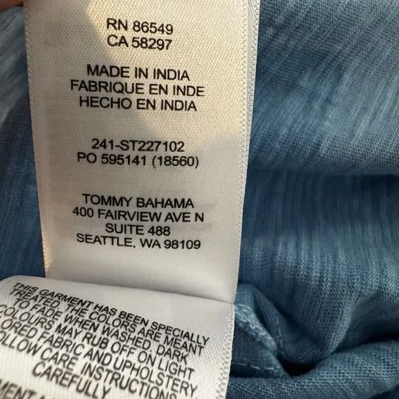 Tommy Bahama Beach Fade Abaco Tee Blue Infinity Pool Pocket Shirt NWT Size XL - Picture 11 of 13